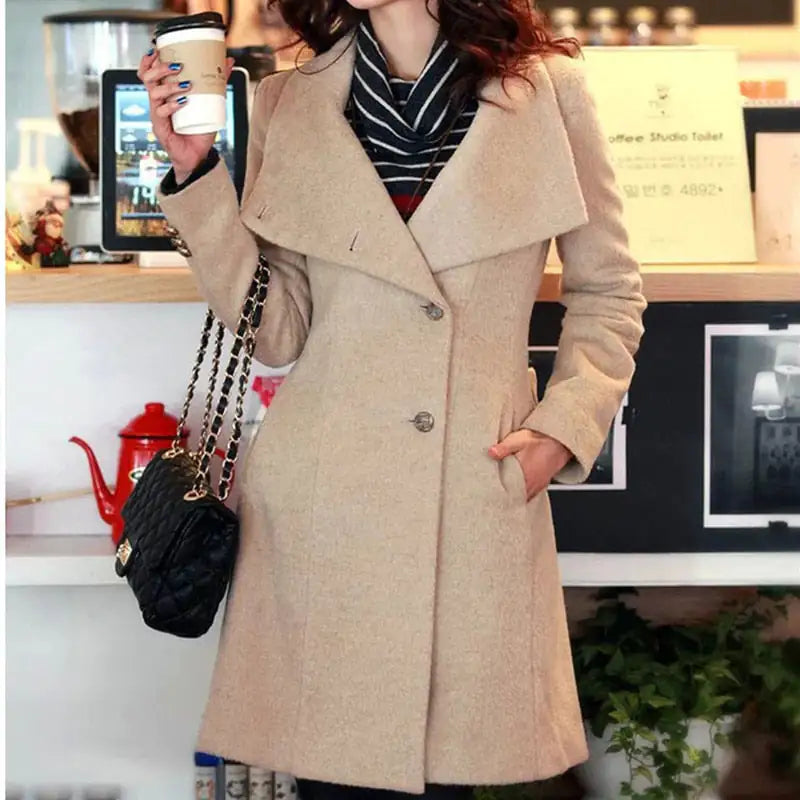 Winter Cashmere Long Women's Coat A Luxurious Gift