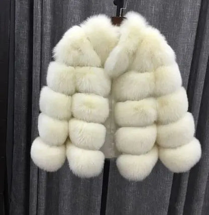 Faux Fox fur coat