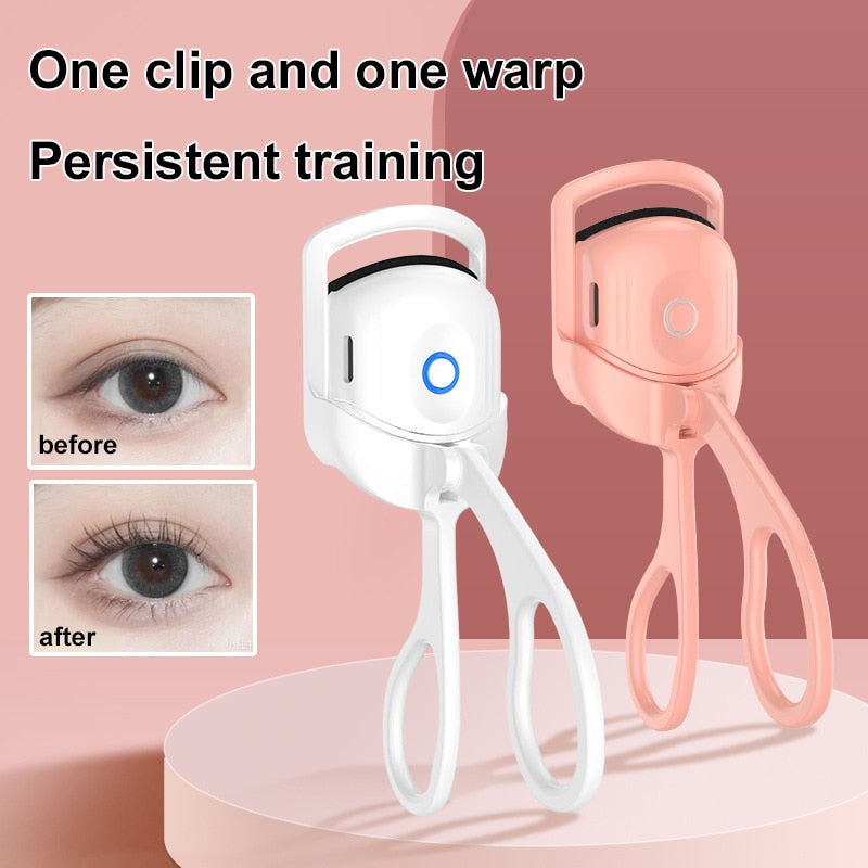 Portable Electric Heated Eyelash Curler Long Lasting Thermal Eyelashes Curls