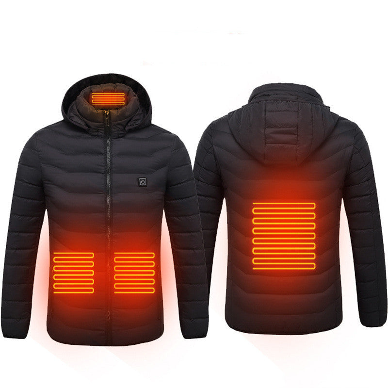 New Heated Jacket Coat USB Electric Thermal Men's Clothes Winter