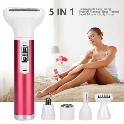 5-in-1 Electric Grooming Kit Electric Saver for Face Body Hair Removal Perfect Gift