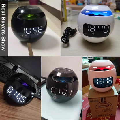 Mini LED Display Alarm Clock Bluetooth Speaker