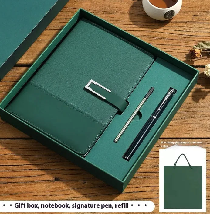 Notebook Soft Leather High-grade Gift Set