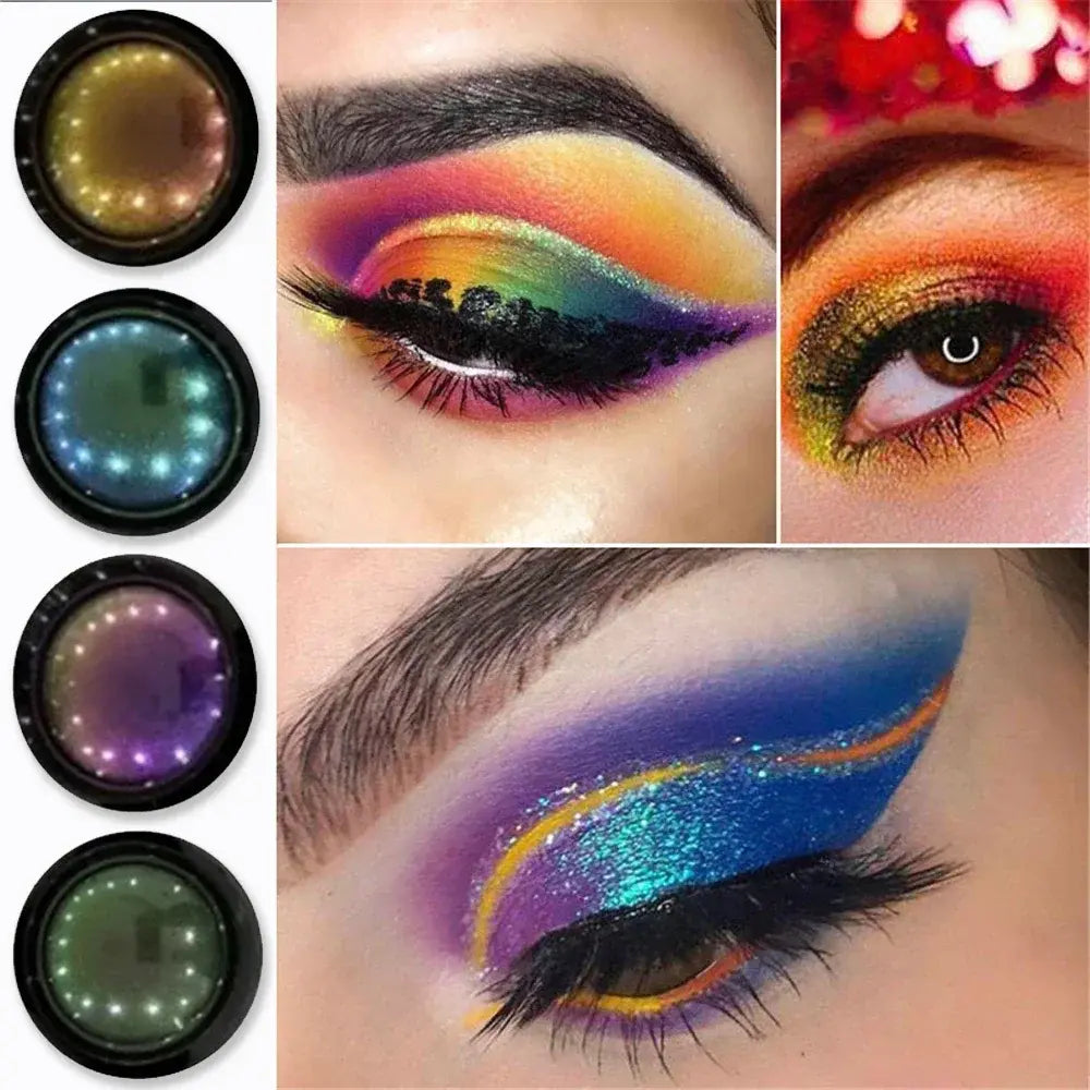 Enhance Eyes With Metallic Glittery Shadows