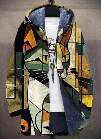 Digital Printed Stand Collar Jacket