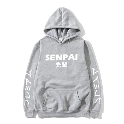 Winter Anime Senpai Print Fleece Hoodies