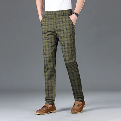 Men's Stripe Plaid Casual Pants