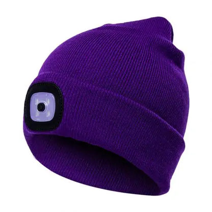 LED Lighted Unisex Winter Cap for Outdoor Activities Led Lighted Hat