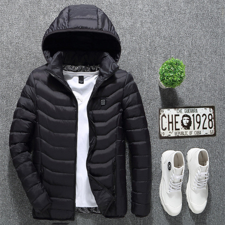 New Heated Jacket Coat USB Electric Thermal Men's Clothes Winter