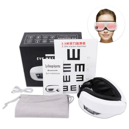 Eye Massager 6D with Heat, Compression & Music, Rechargeable Electric Eye Mask for Relieve Puffy & Dry Eyes, Sleep Mask for Dark Circles, Improve Sleeping, Gifts for Men Women