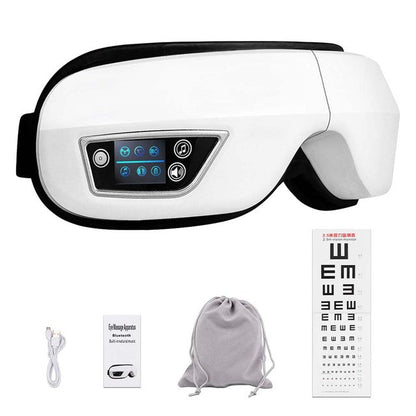 Eye Massager 6D with Heat, Compression & Music, Rechargeable Electric Eye Mask for Relieve Puffy & Dry Eyes, Sleep Mask for Dark Circles, Improve Sleeping, Gifts for Men Women