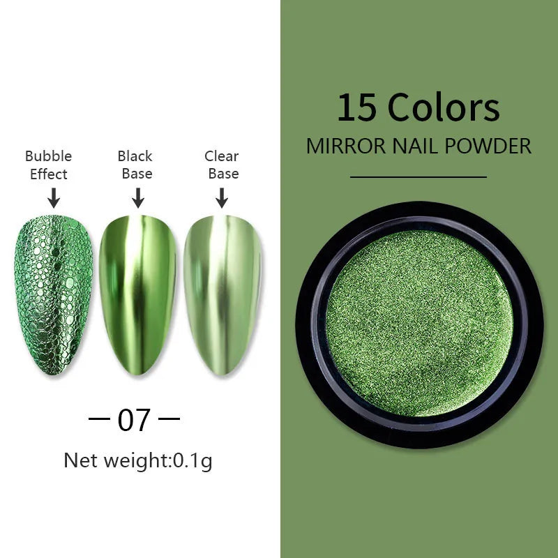 Metallic Mirror Nail Art Pigment Powder