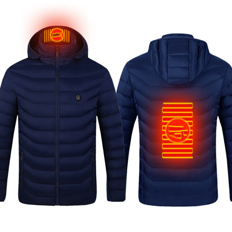 New Heated Jacket Coat USB Electric Thermal Men's Clothes Winter