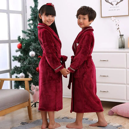 Winter Coral Fleece Thick Bathrobe Luxurious Comfort