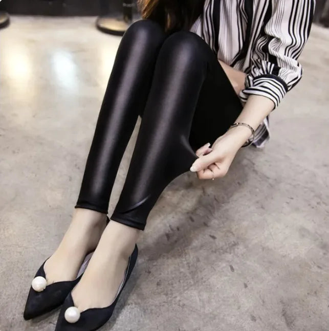 Velvet Touch Stretch Faux Leather Pants