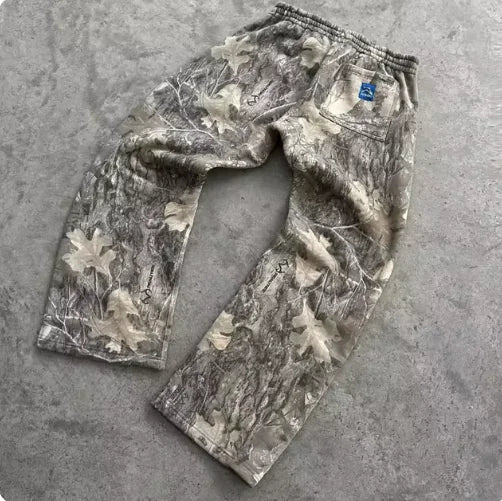 Men's 3D Printed Camouflage Leaf Pattern Pants – Casual & Bold