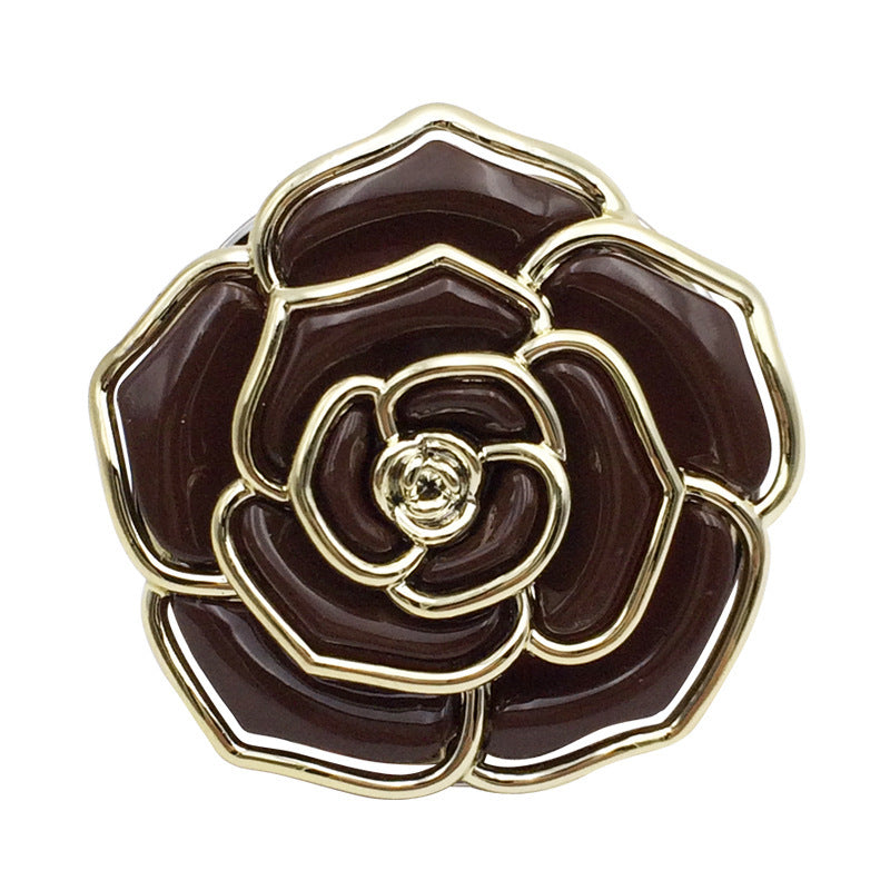 Round Rose Folding Portable Bag Table Edge Purse Hook