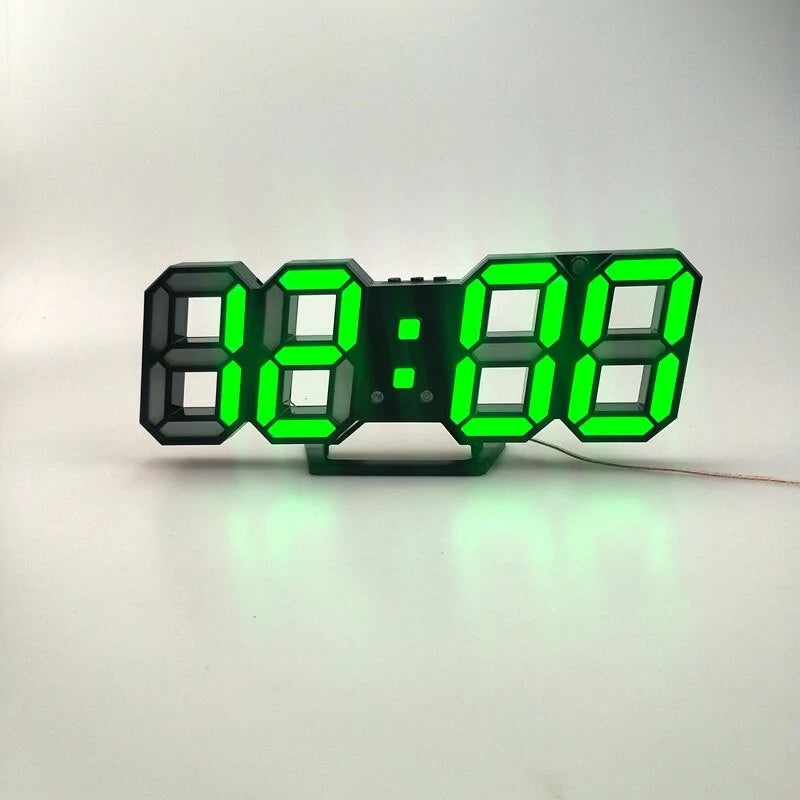 3D LED Digital Wall Clock