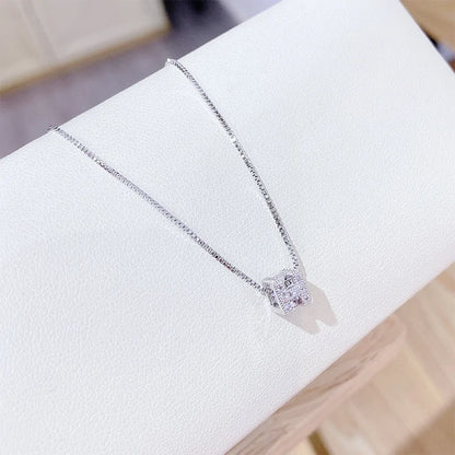 Designer Crown Pendant Sterling Silver Necklace for Women