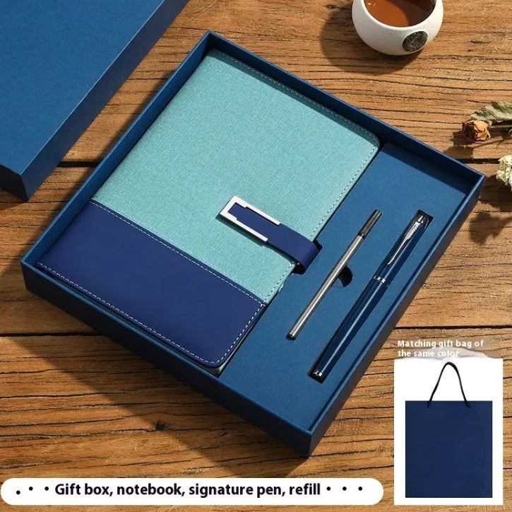 Notebook Soft Leather High-grade Gift Set