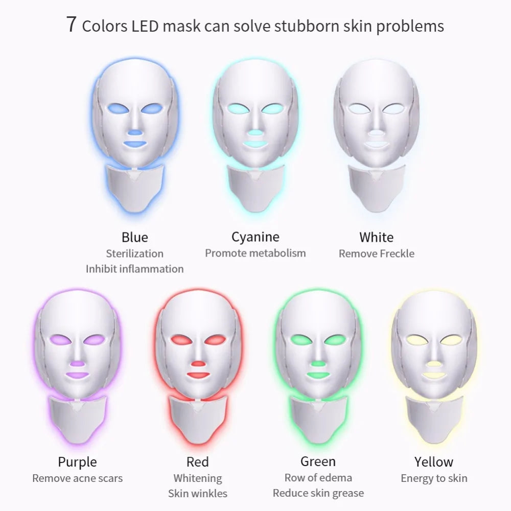 Foreverlily 7 Colors Led Facial Mask