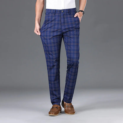 Men's Stripe Plaid Casual Pants