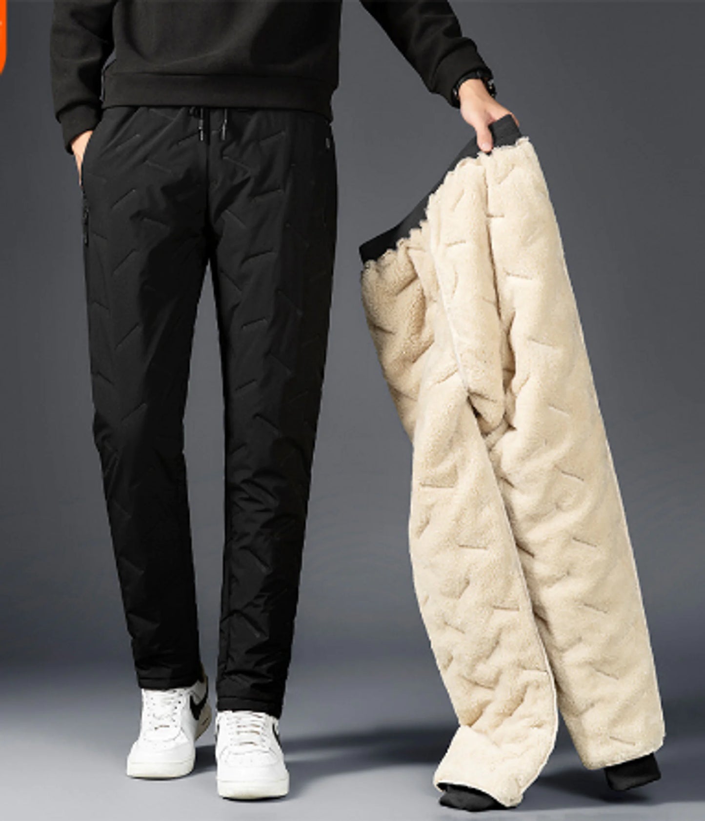 Winter Men Lambswool Sweatpants