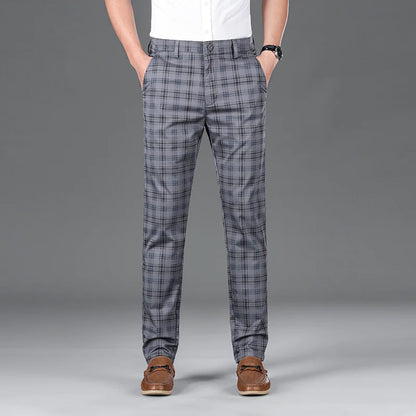 Men's Stripe Plaid Casual Pants