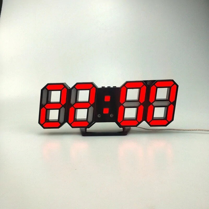 3D LED Digital Wall Clock