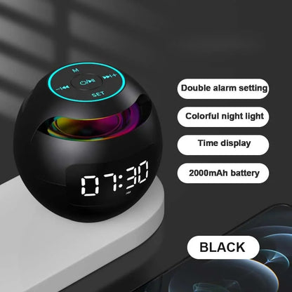 Mini LED Display Alarm Clock Bluetooth Speaker