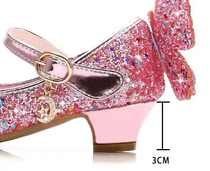 Kids Children Girls Princess High Heel Sandals Birthday Girl's Shoe