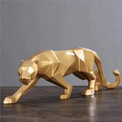 Abstract Resin Leopard Statue