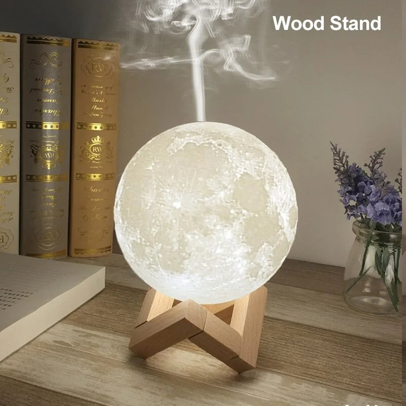 Ultrasonic Moon Air Humidifier with LED Night Lamp GIFT