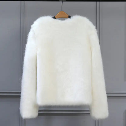 CozyLux Faux Fur Throw Women Coat