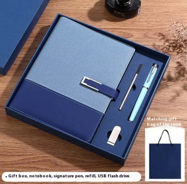 Notebook Soft Leather High-grade Gift Set