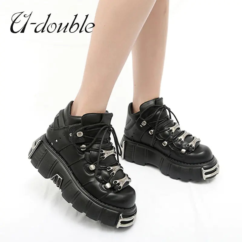 U-DOUBLE Brand Punk Style Women Shoes