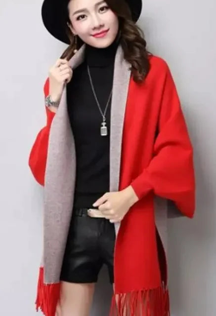 Cape cloak imitation cashmere shawl scarf