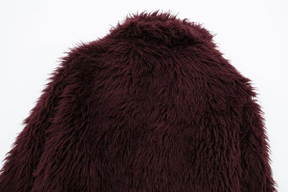 Women Euro-America Eco Faux Fur Jacket