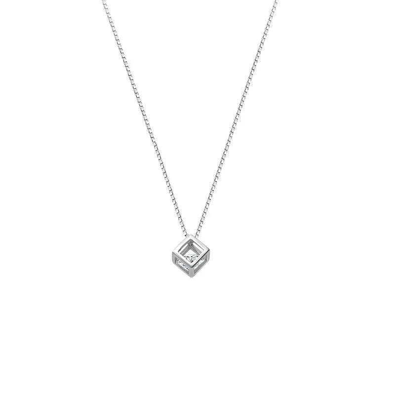 Designer Crown Pendant Sterling Silver Necklace for Women