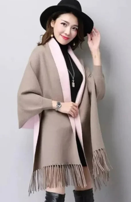 Cape cloak imitation cashmere shawl scarf