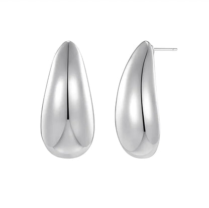 Metal Water Drop Earrings – Niche Luxury Design