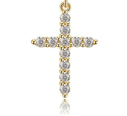 Rotatable Cross Crown Necklace