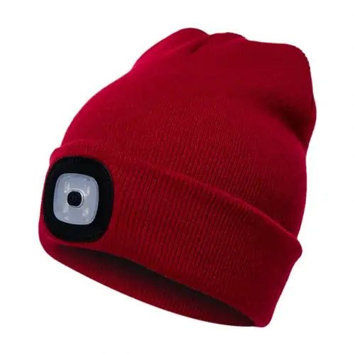 LED Lighted Unisex Winter Cap for Outdoor Activities Led Lighted Hat