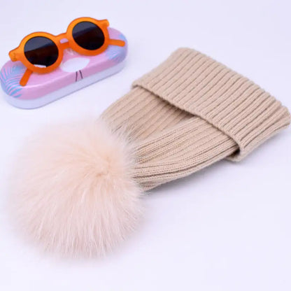 Winter Hat Luxury Fox Fur Beanie