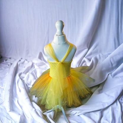 Tutu Dress Tulle & Crochet Dress Up Costume. Glitter Birthday Party with Matching Hairband