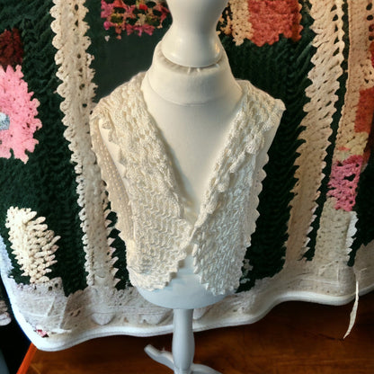 Crochet Top Girls Ladies Bolero Shrug Vest Short Sleeve Sweater Handmade with Love 💕