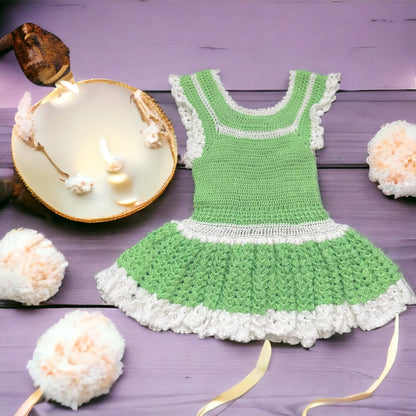 Crochet Baby Girl Dress, 12-18 Months Old. Handmade with Love 💕