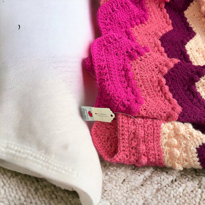 Crochet Ombre Effect Blanket Throw in Mixed-colours. Bed Armchair Cover. Handmade with Love 💕