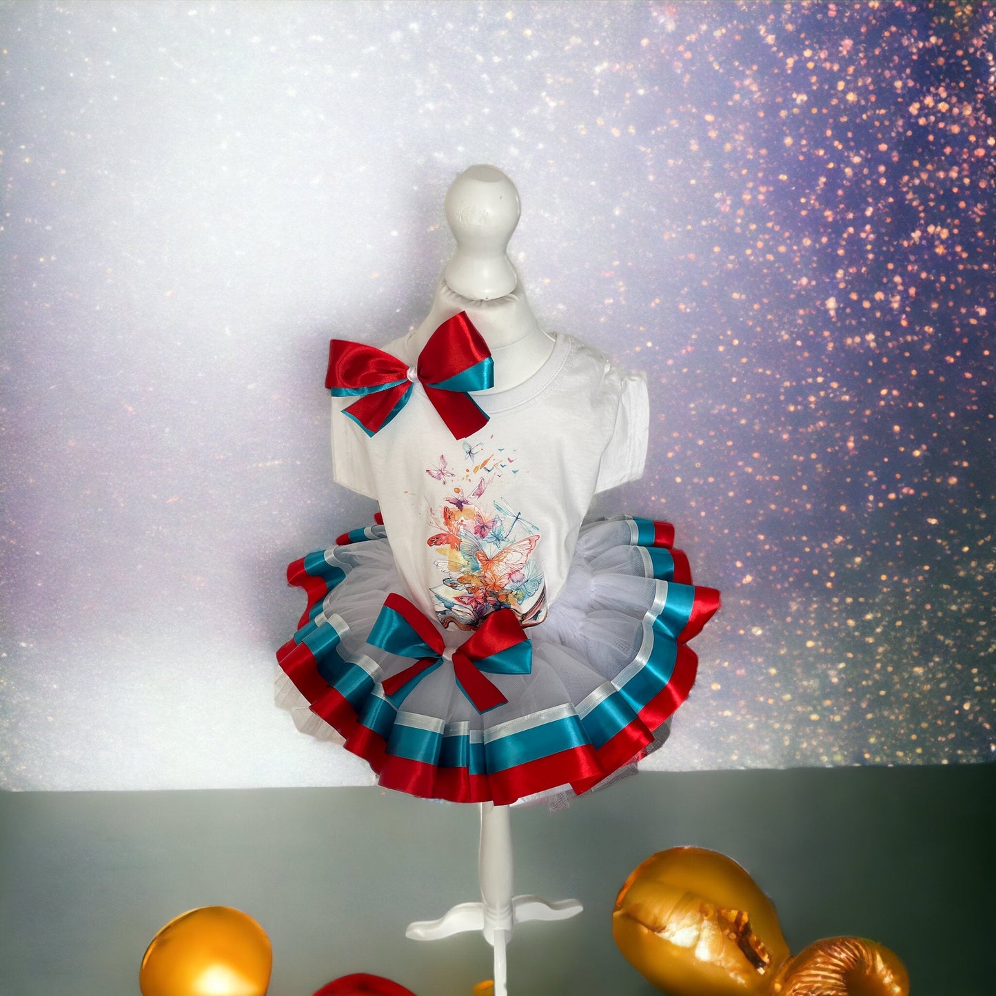 Birthday Set for Girls Birthday Tutu Set 2-3 Years Old Party Outfit 3PCs Set