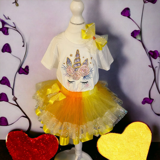 Birthday Dress for Girls Birthday Tutu Set 7-8 Years Old Party Outfit Set